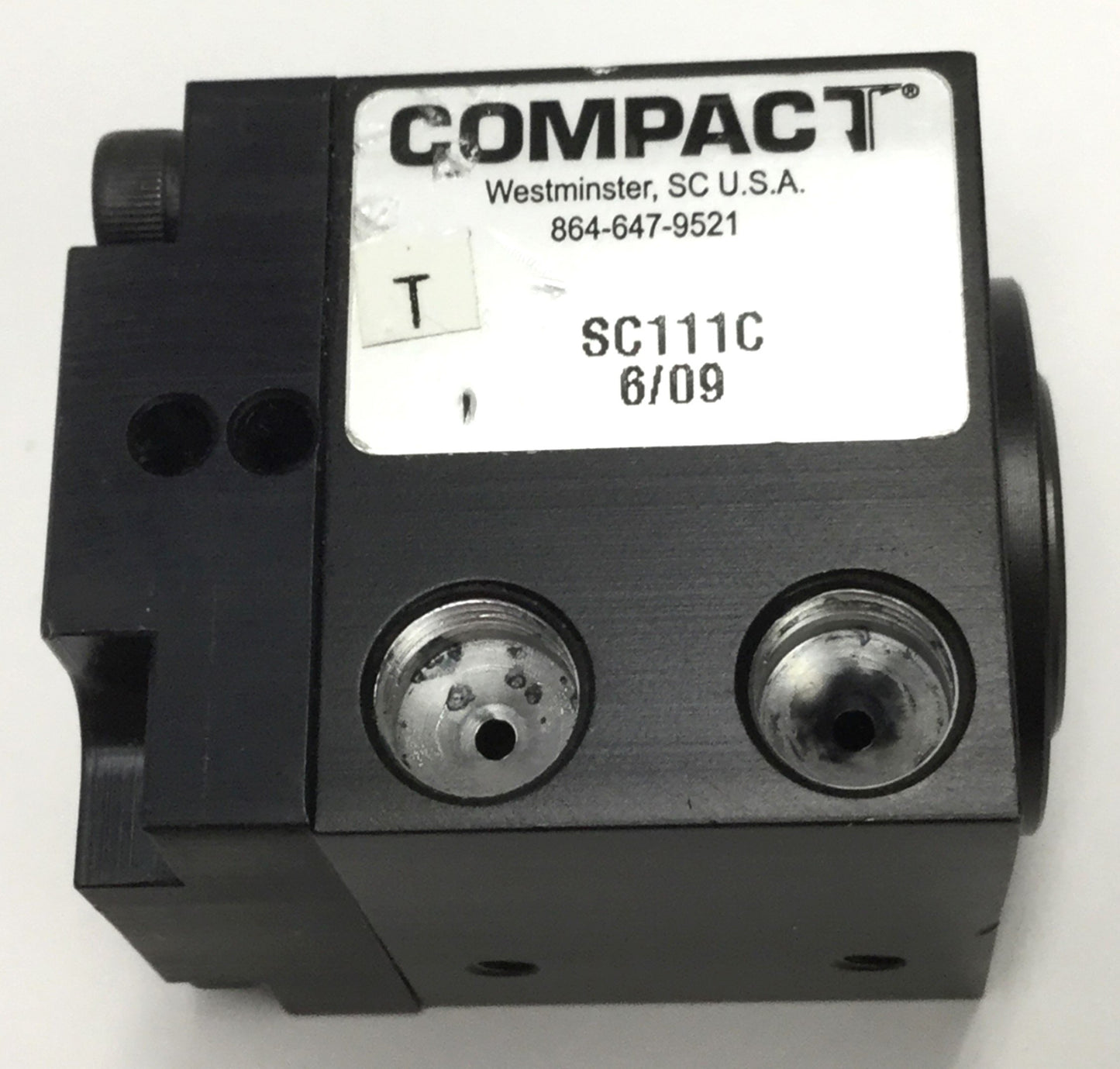 Used Compact SC111C Square Body 1C Collet Closer 1/8" NPT 250psi Air/750psi Hydraulic