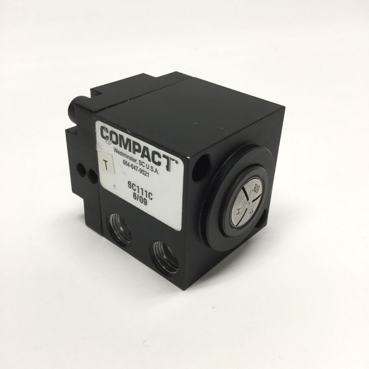 Used Compact SC111C Square Body 1C Collet Closer 1/8" NPT 250psi Air/750psi Hydraulic