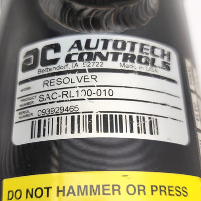 Used Autotech Controls SAC-RL100-010 Size 40 Single Turn Resolver 5/8" Shaft 5,000RPM