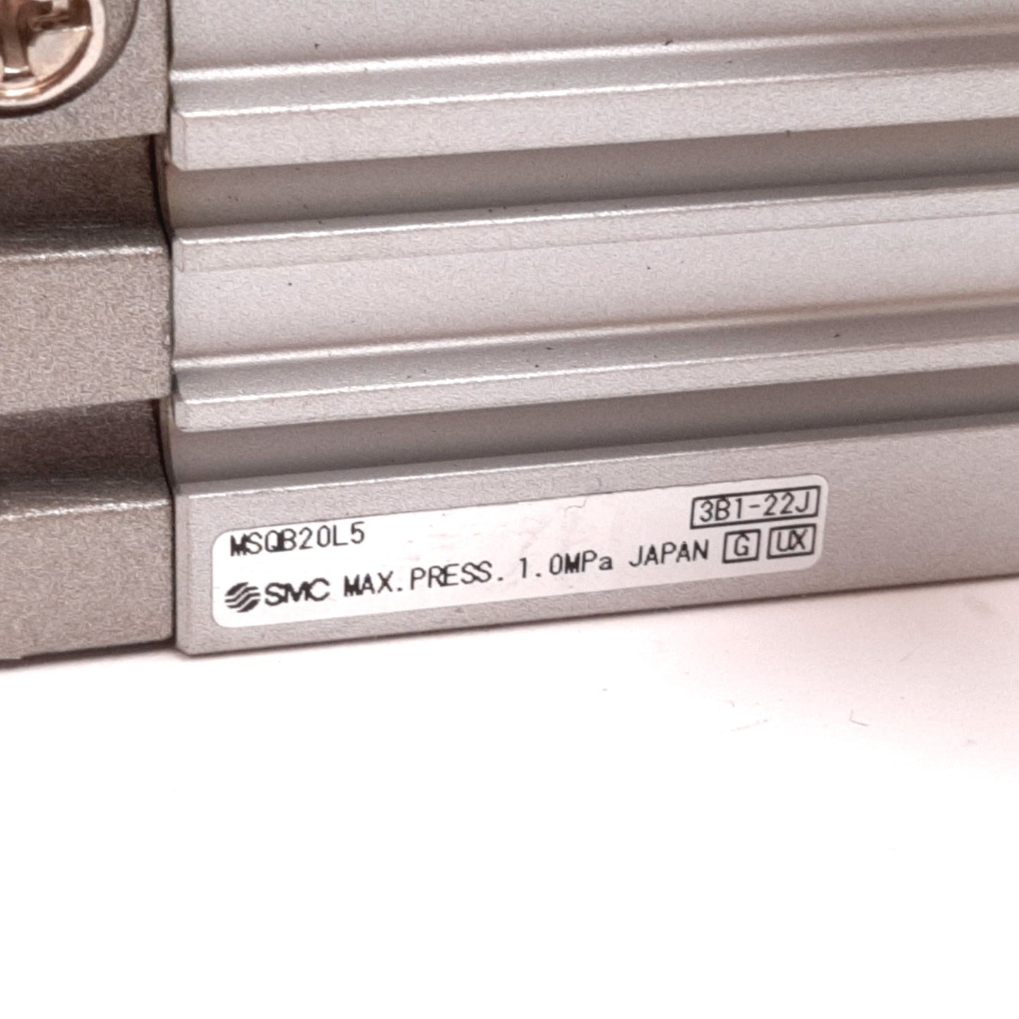 Used SMC MSQB20L5 Rotary Table, Rack & Pinion Style, 90°, 1.0MPa, W/ Shock Absorbers