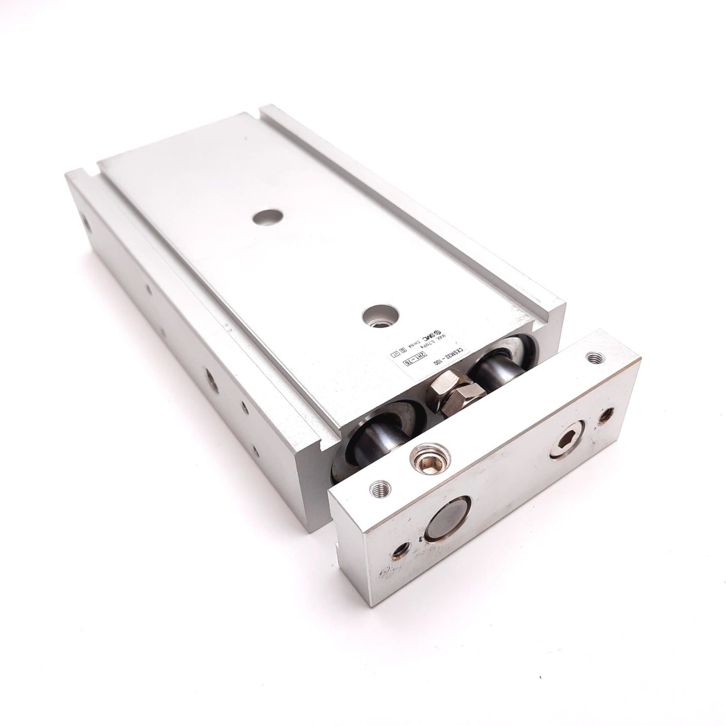 Used SMC CXSM32-100 Guided Cylinder, Bore: 32mm, Stroke: 100mm, 0.7MPa, Rc1/8
