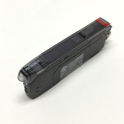 Used Keyence FS-N41C Digital Fiber Optic Sensor, 10-30VDC, PNP NPN, 4-Pin M8