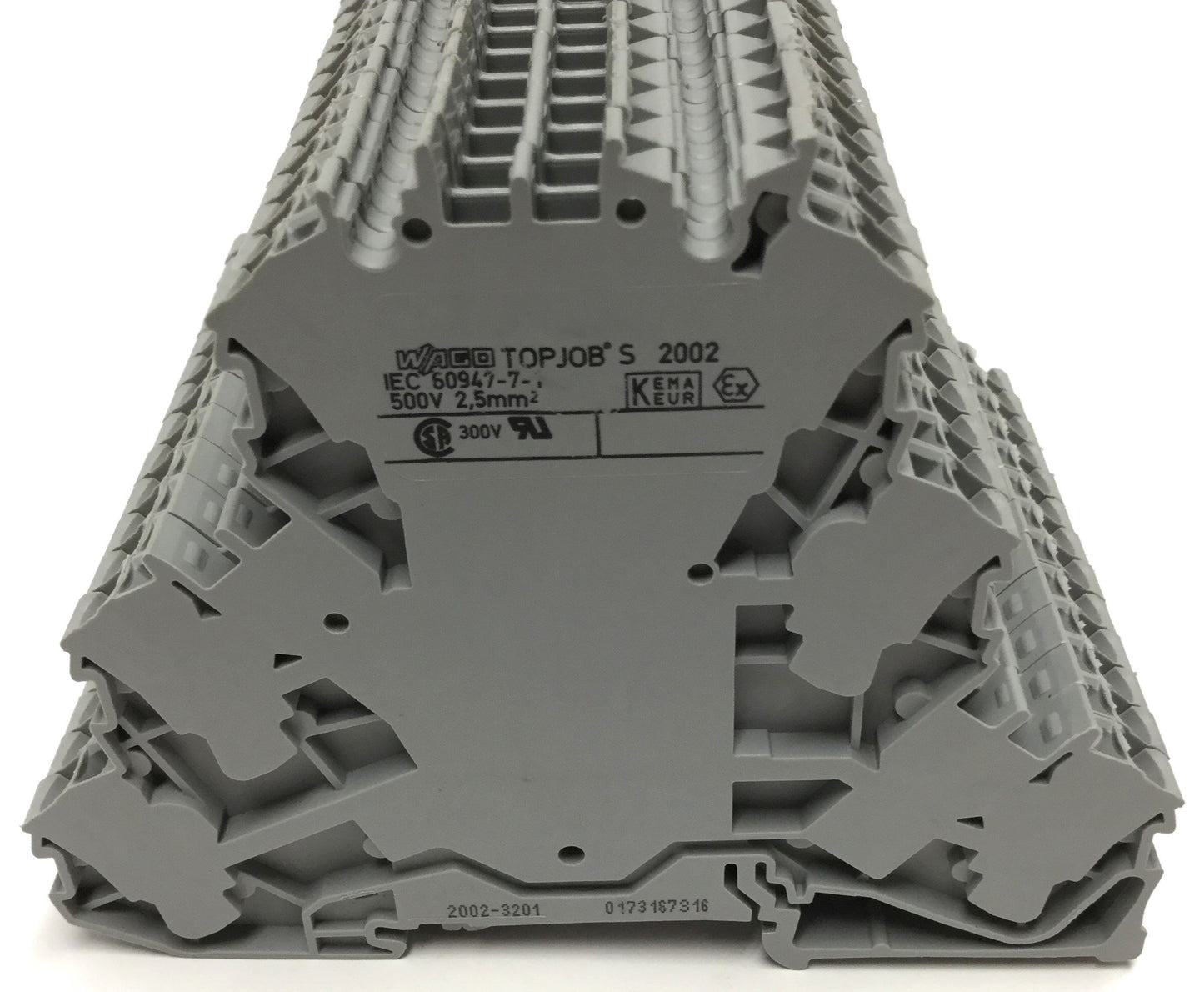 Used Lot of 13 Wago 2002-3201 TOP JOB Triple-Deck Cage Clamp Terminal Blocks 500V 24A
