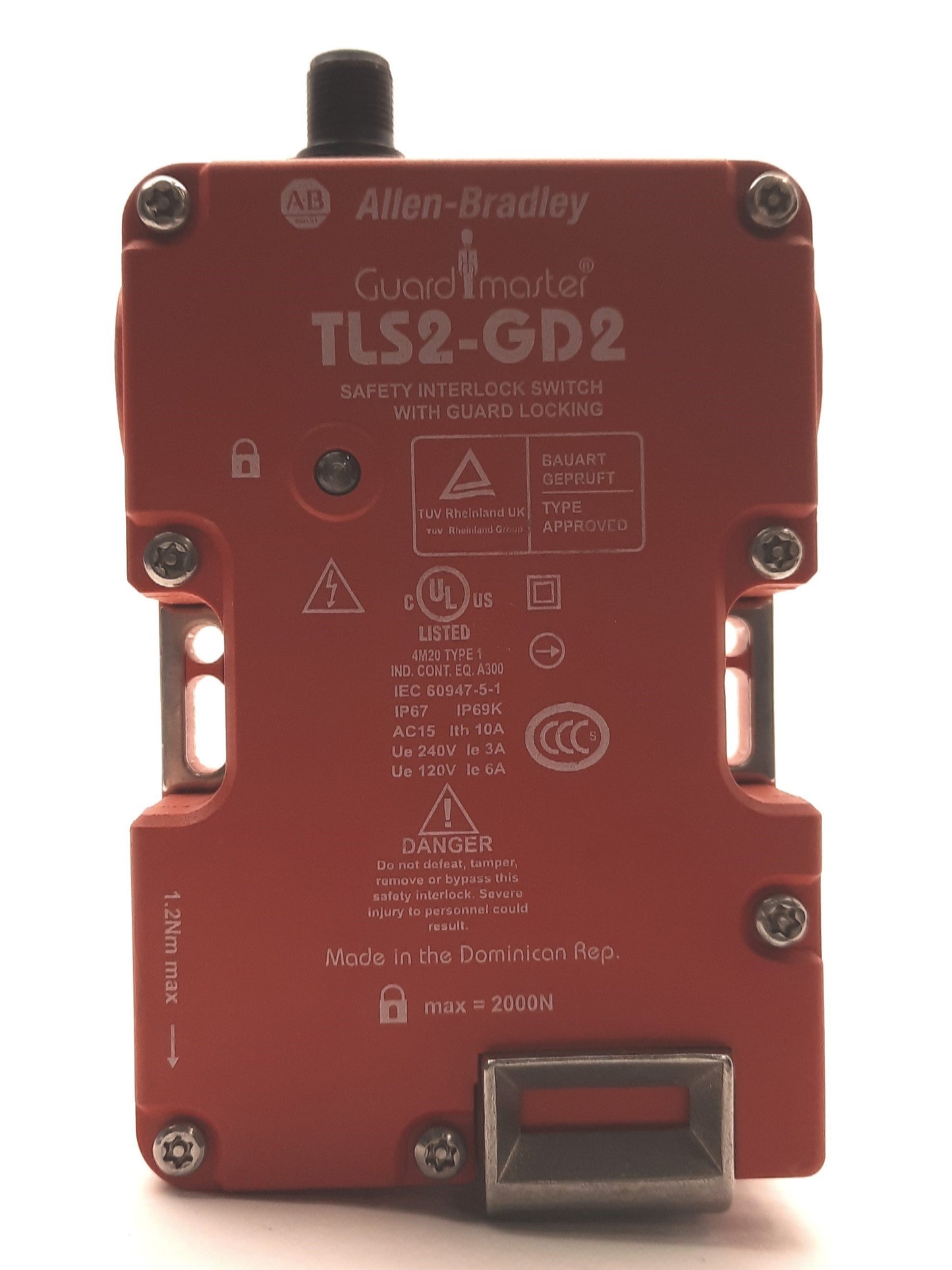 Used Allen Bradley 440G-T2NBBPH-1L TLS2-GD2 GuardMaster Safety Switch M12 8-Pin 24VDC