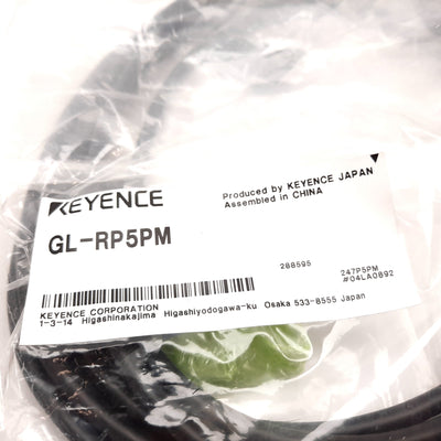 New Keyence GL-RP5PM Safety Light Curtain Connection Cable, 5m Long, PNP
