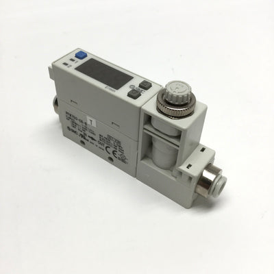 Used SMC PFM750S-C6-B Digital Flow Switch, 24VDC, 1-50 L/min Air, ?6mm Tube, PNP Out
