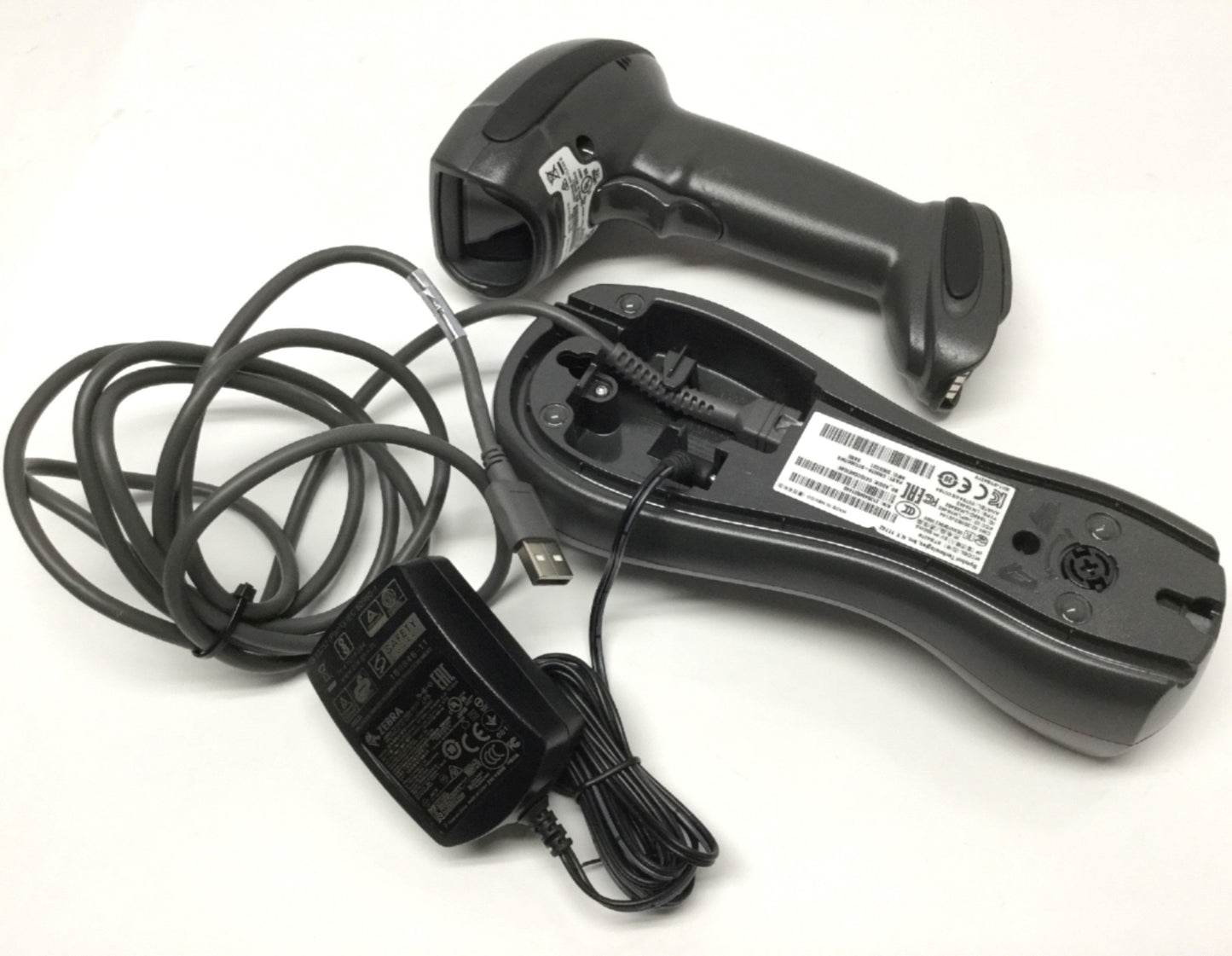 Used Symbol LI4278 Cordless Bluetooth Barcode Scanner w/ Charging Cradle & USB Cable