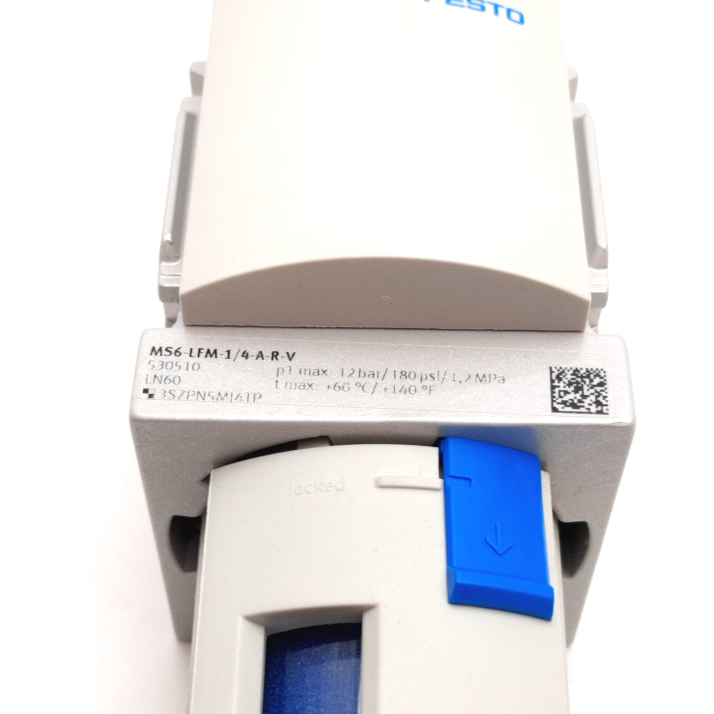 New Festo MS6-LFM-1/4-A-R-V Micro Filter, Pressure: 2-12 bar, Rating: 0.01µm, G1/4