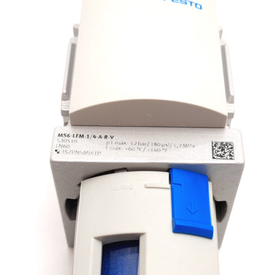 New Festo MS6-LFM-1/4-A-R-V Micro Filter, Pressure: 2-12 bar, Rating: 0.01µm, G1/4
