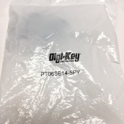 New Amphenol PT06SE14-5PY MIL Spec Circular Connector Bayonet Plug, 5-Pos, 13A