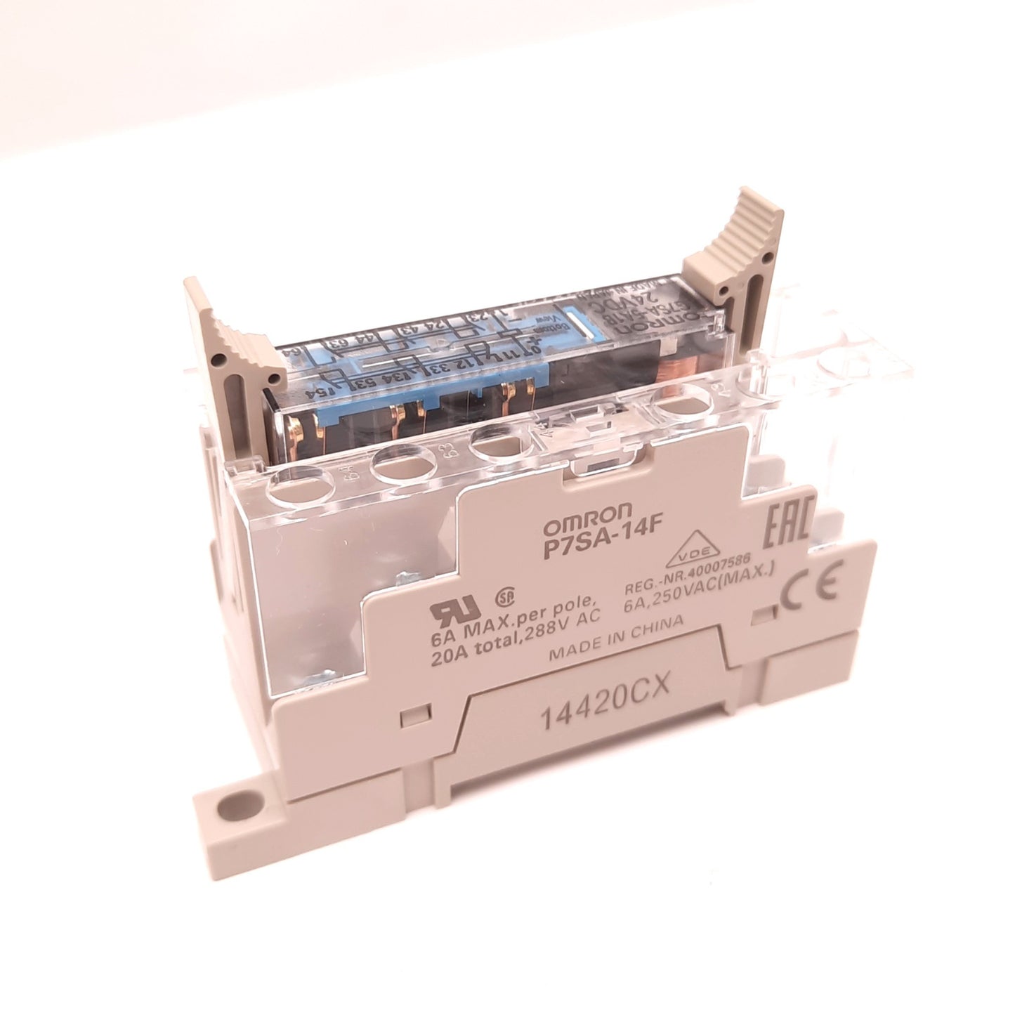New Omron FGRMS51-24 Safety Relay & Socket 500mW, 24VDC, 6A, 10ms, DIN Rail