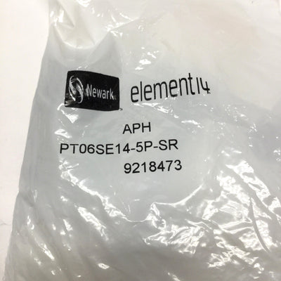 New Amphenol PT06SE14-5P-SR MIL Spec Circular Connector Bayonet Plug, 5-Pos, 13A