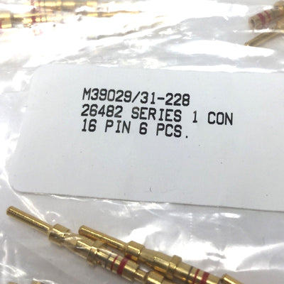 New Lot of 96 Amphenol M39029/31-228 MIL Spec 26482 Connector Contact Pins, Size 16