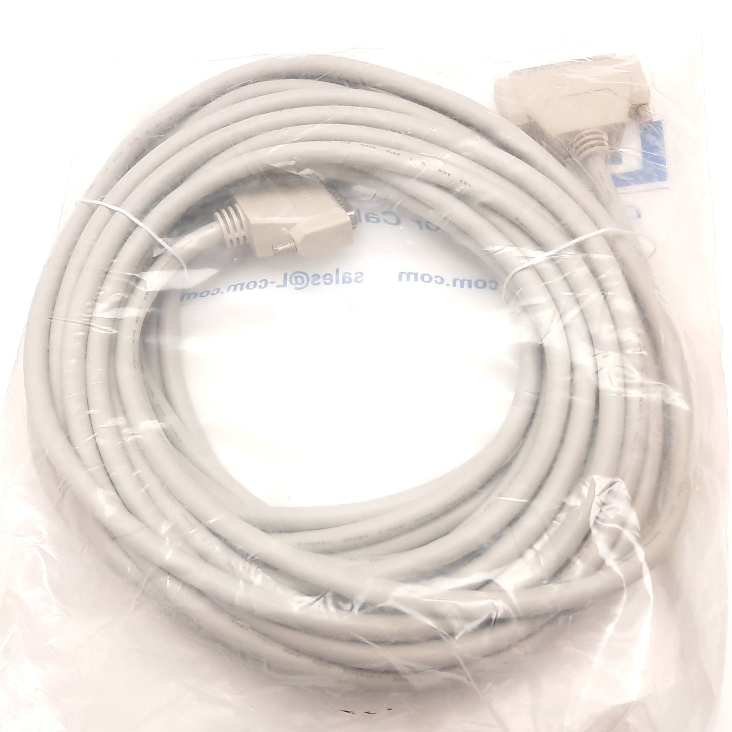 New L-Com CSMN37MM-50 D-Sub Cable, 37-Pin D-Sub Male to Male, Length: 50ft