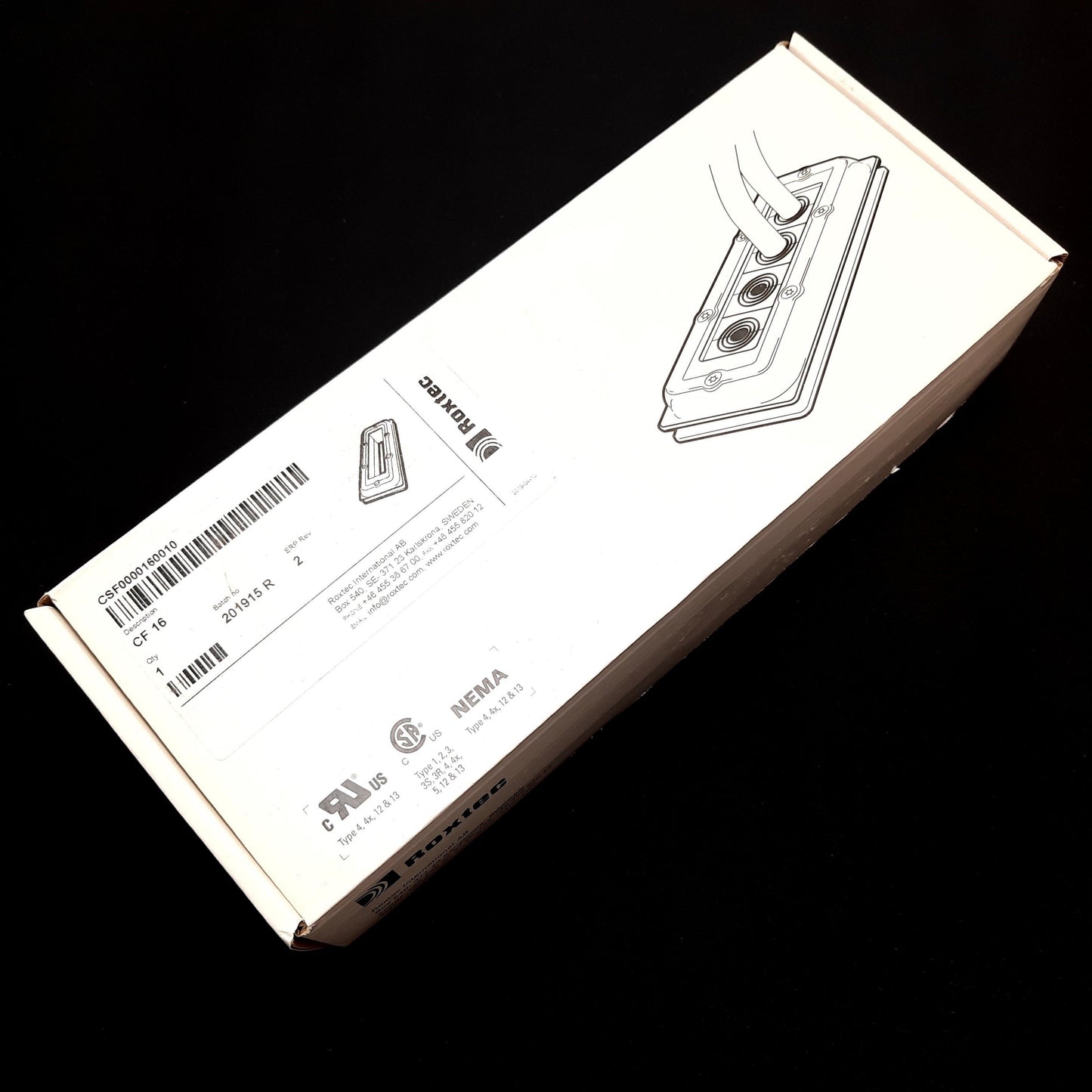 New Roxtec CF 16 Cable Wire Entry Enclosure Cabinet Seal Frame, Powder Coat