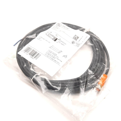 New IFM EVC142 Cordset, 5m Long, 50VAC/60VDC, 3A, 3-Pin Female M8x1 To Flying Leads
