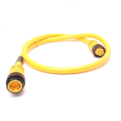 New Allen Bradley 110-0016-02 Cable Power Bus 4 Pin Male 4 Pin Female 600V 2Ft 16AWG