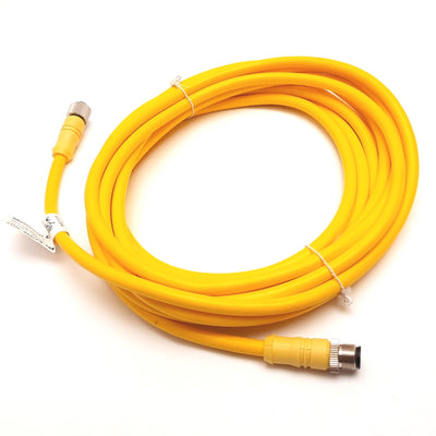 New Mencom MDC-4MFPX-5M Cordset, 4-Pin M12 Male to Female, 5m Long, 300V 4A