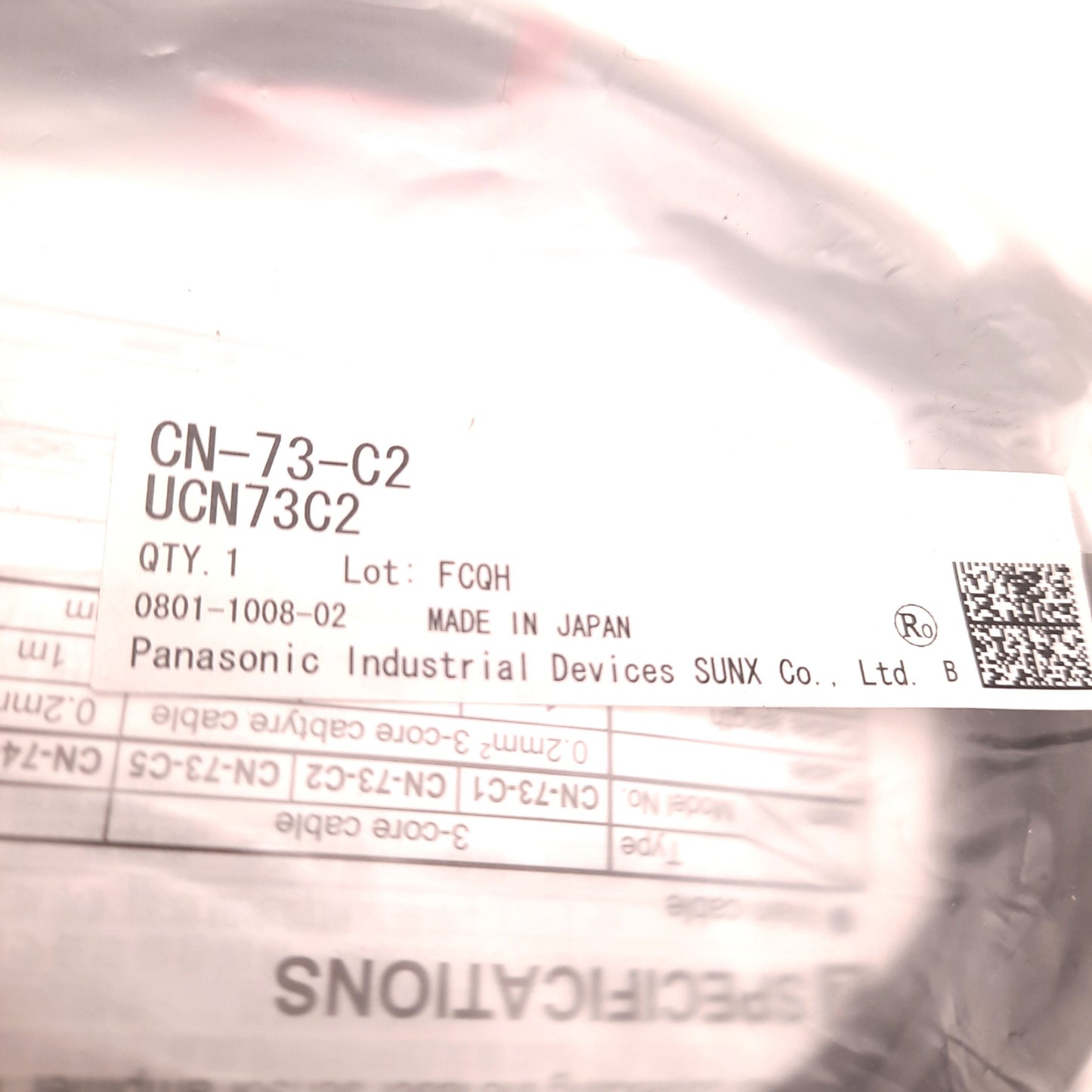 New Lot of 4 Panasonic CN-73-C2 Quick Connection Cable 3.3mm