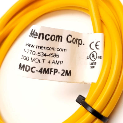 New Mencom MDC-4MFP-2M Cordset, 4-Pin M12 Male to Female, 2m Long, 300V 4A