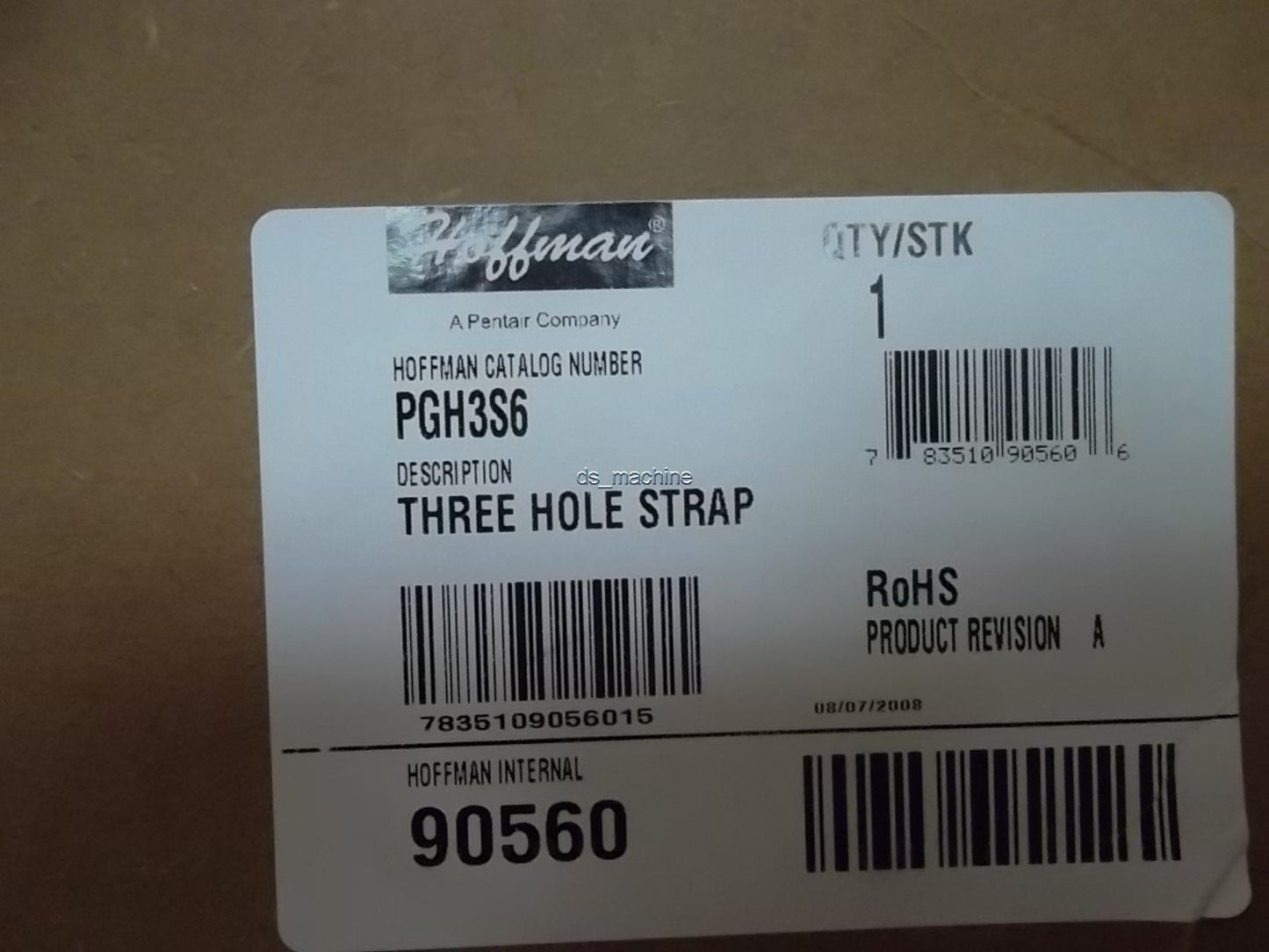 New Hoffman PGH3S6 Three Hole Strap 442x75mm