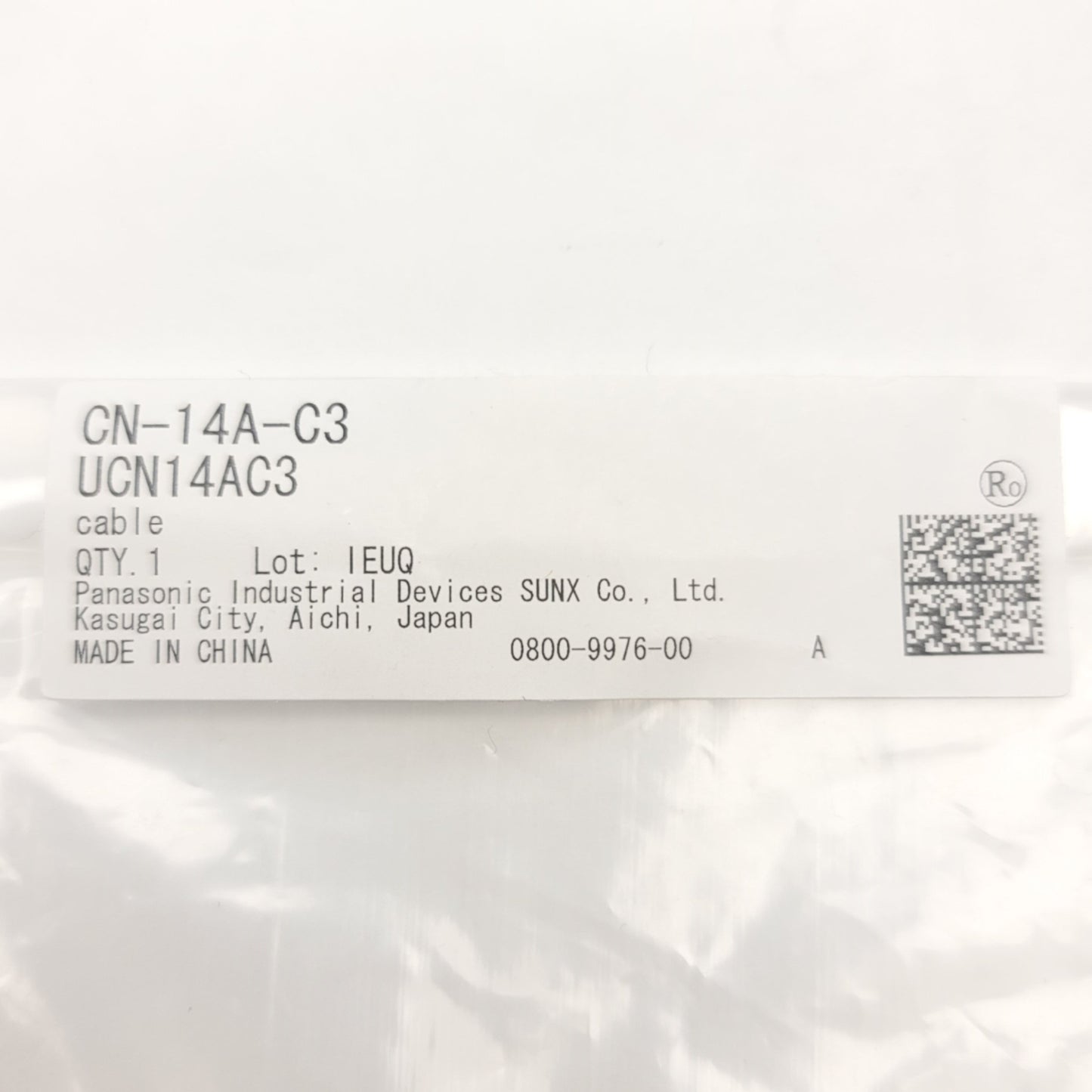 New Panasonic CN-14A-C3 Connector Attached Sensor Cable 3 Meter