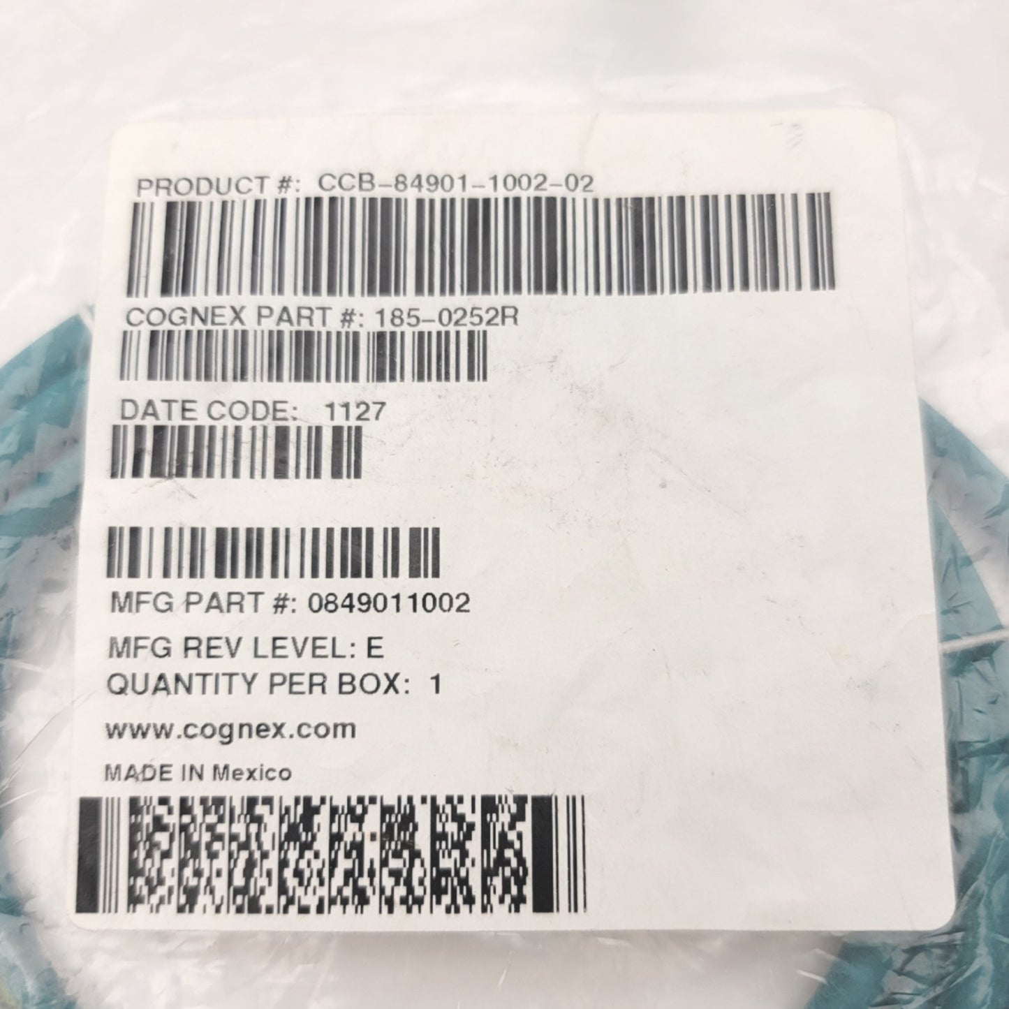 New Cognex CCB-84901-1002-02 Ethernet Cable 8-Pin M12 To RJ45 2 Meter