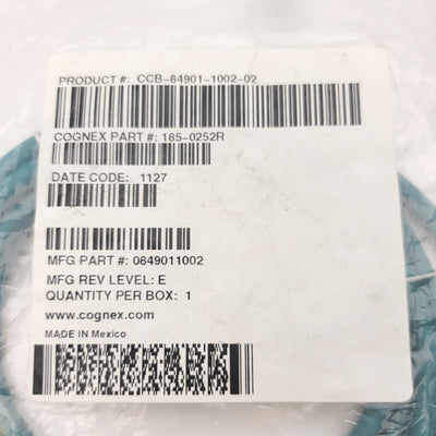 New Cognex CCB-84901-1002-02 Ethernet Cable 8-Pin M12 To RJ45 2 Meter