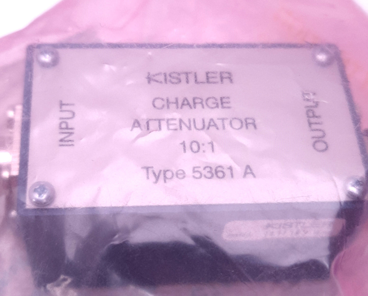 New Kistler 5361A Charge Attenuator 10:1, 100 nF Parallel, BNC Positive/Negative