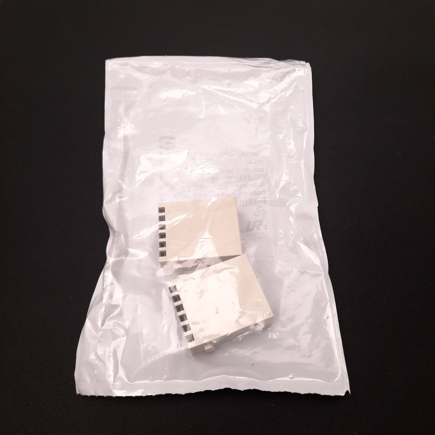 New Pack of 2 Harting 09140122632 Han DD Quick Lock Module 250V 10A 12 Contacts Male