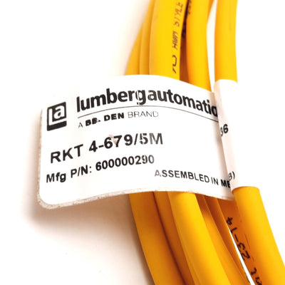 New Lumberg RKT 4-679/5M Sensor Cable, 4-Pin M12 Female to Flying Leads, 5m