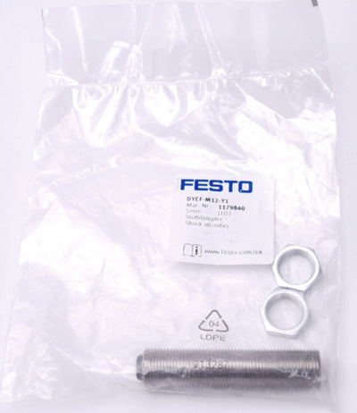 New Festo DYEF-M12-Y1 Shock Absorber 1.2mm Stroke, M12, 0.8 m/s Max, 0.35J Max