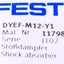 New Festo DYEF-M12-Y1 Shock Absorber 1.2mm Stroke, M12, 0.8 m/s Max, 0.35J Max