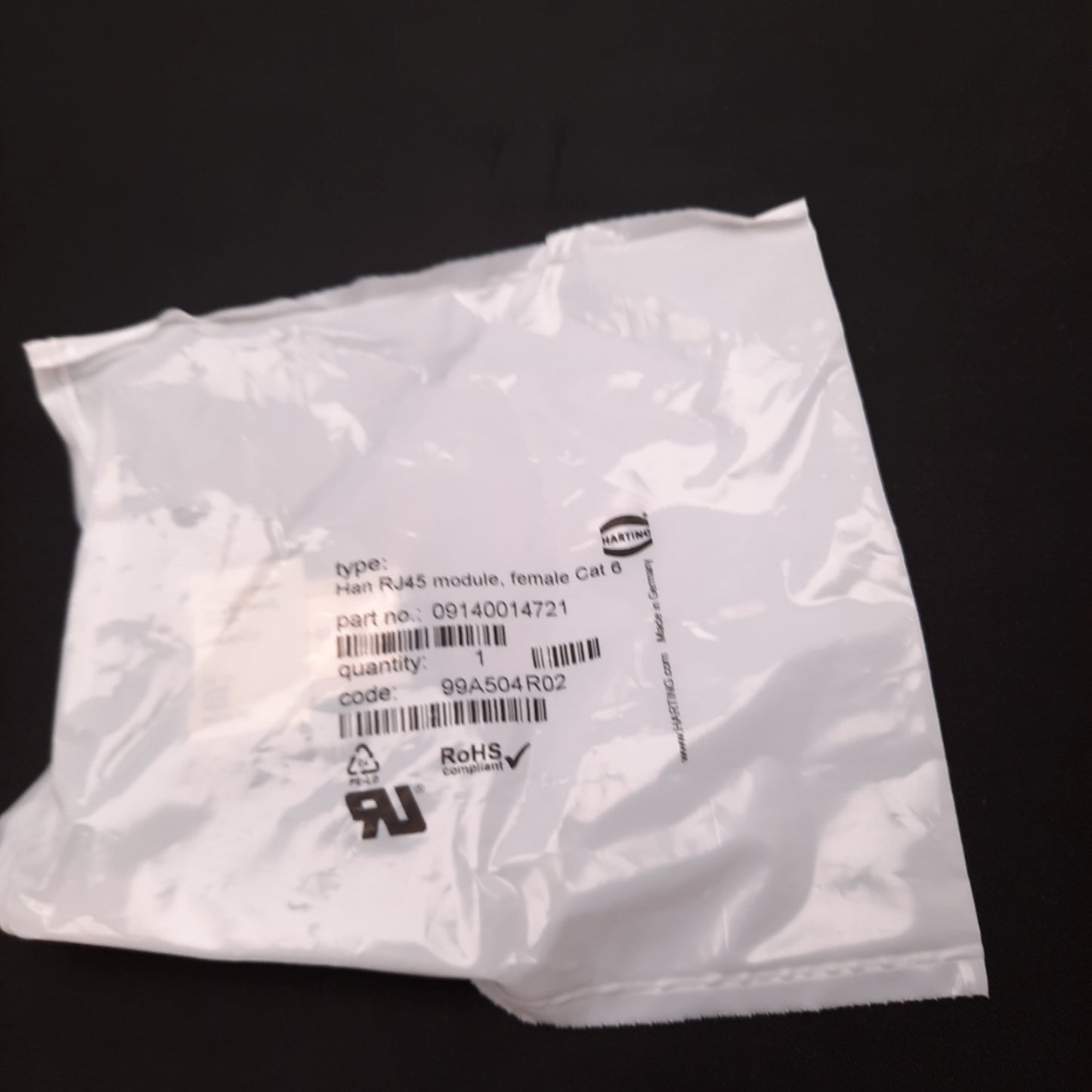 New Harting 09140014721 Rectangular Socket Insert Female Gender Changer 30V 1A