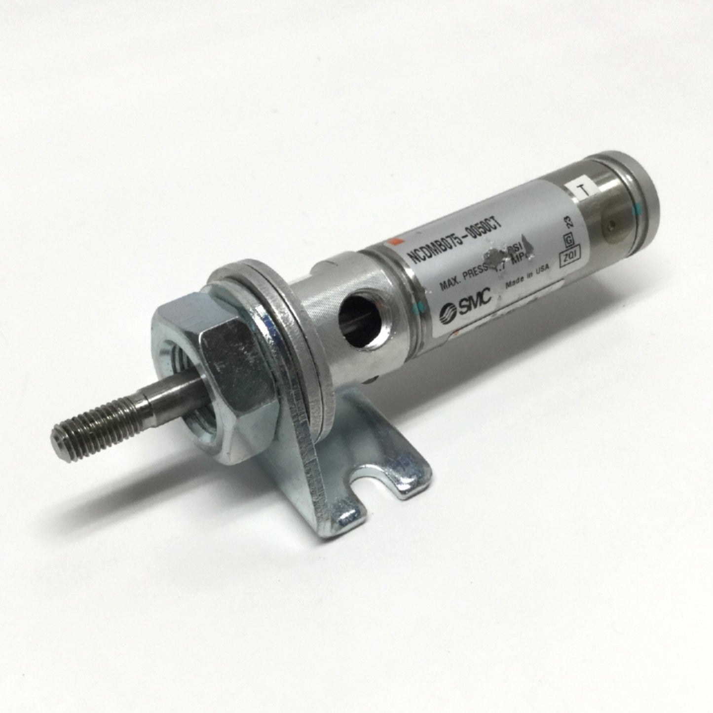Used SMC NCDMB075-0050CT Stainless Steel Cylinder 3/4" Bore 1/2" Stroke Spring-Return