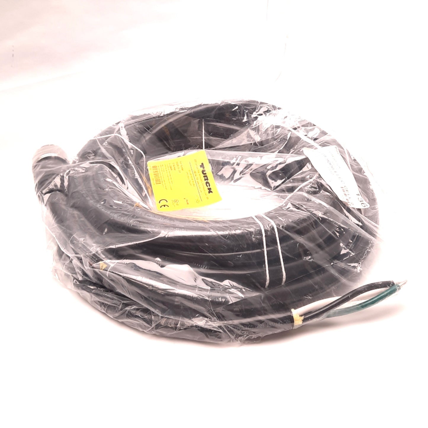 New Turck GSDM 30-10M PowerFast Cordset 1-3/8" Male, 10AWG, 3Pin, 600V, 31A