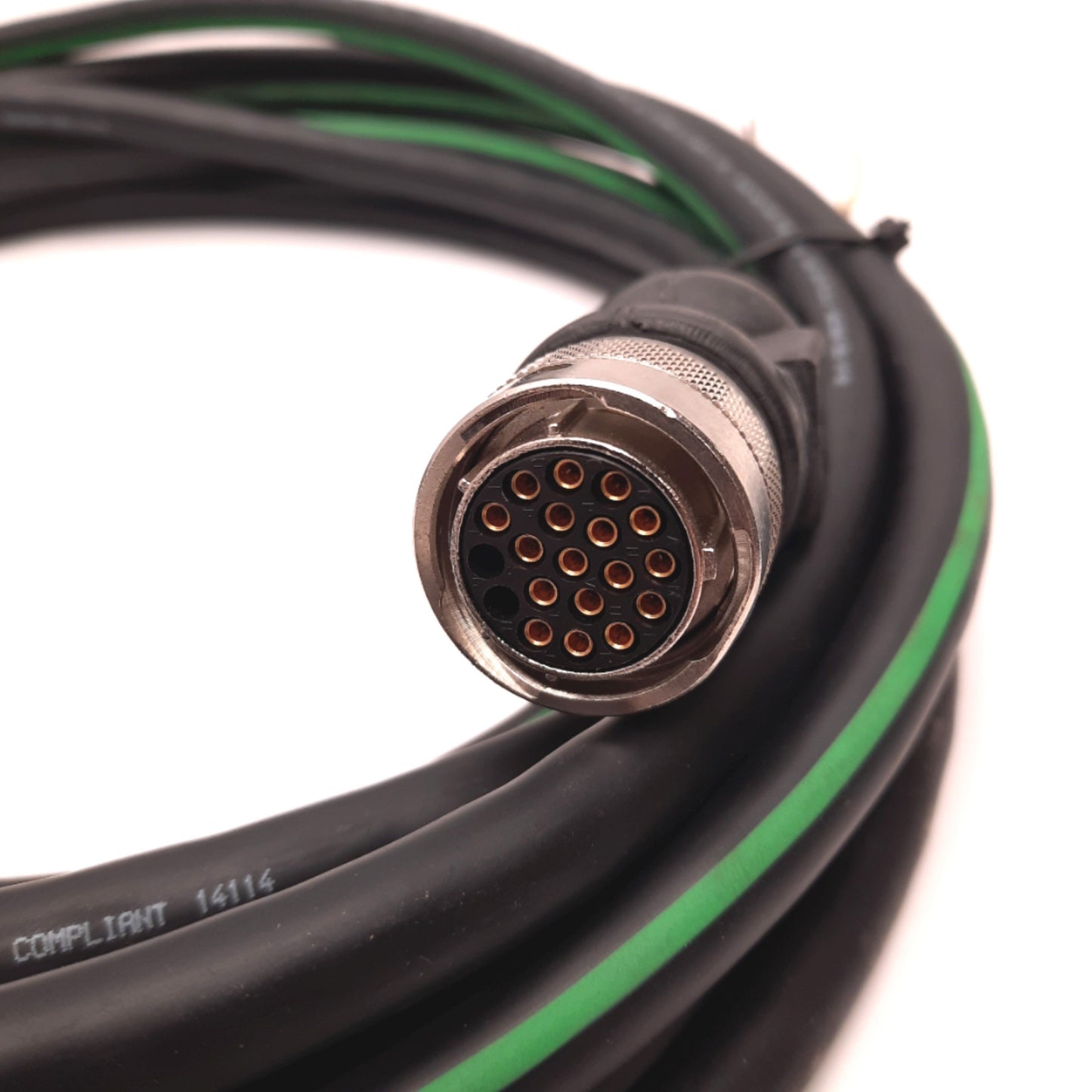 Used Flex Cable FCXXFFMP-S-M006 Servo Cable 19 Pin Female 16AWG/2, 22AWG/16, 19ft