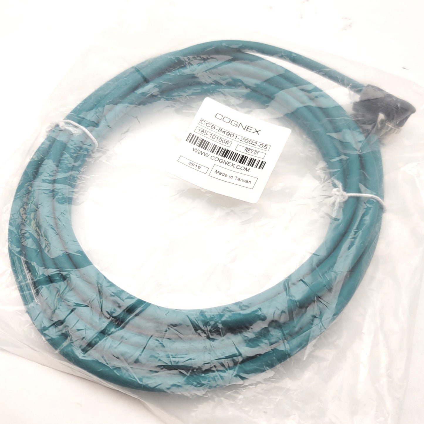 New Cognex CCB-84901-2002-05 X-Coded M12 Ethernet Cable, 5 Meter M12 To RJ45