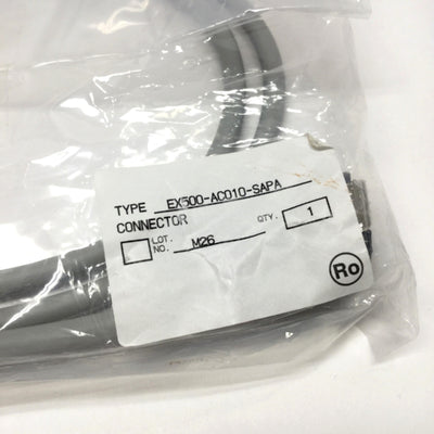 New SMC EX500-AC010-SAPA Interconnect Cable M12 8-Pin Connector, Right-Angle, 1m