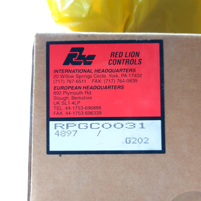 New Red Lion RPGC0031 Single Channel Rotary Pulse Generator, 31PPR, 3100Hz@6000RPM