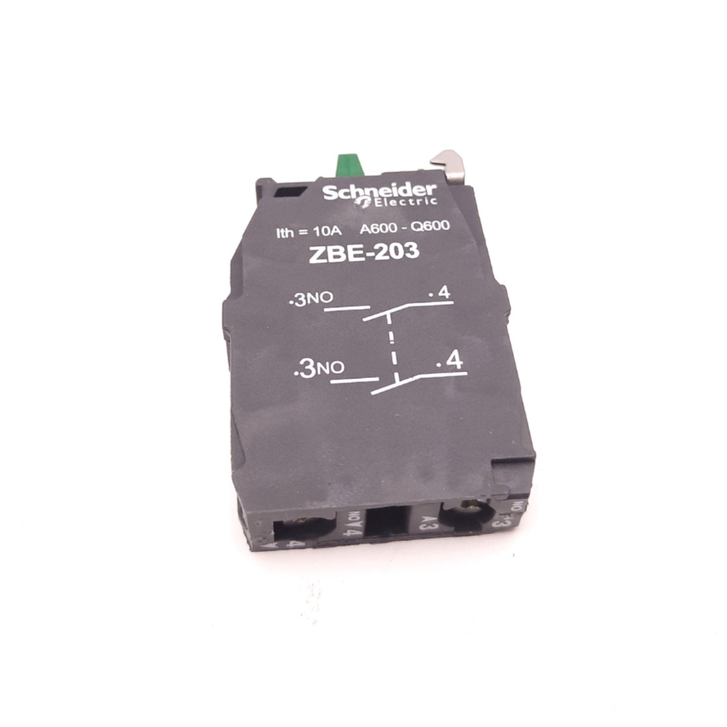 New Schneider ZBE-203 Double Contact Block DPST-2NO 2 Pole 120VAC 10A