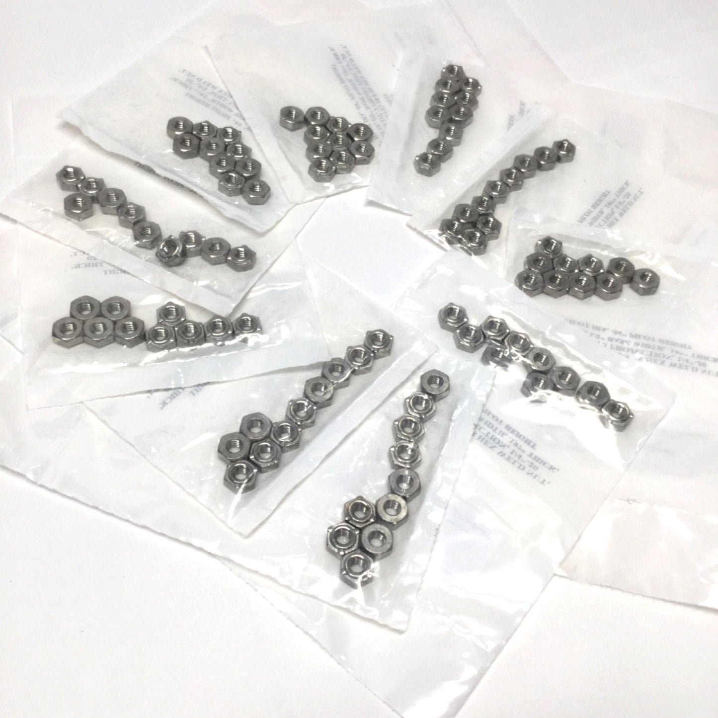 New Lot of 100 Buckeye HS3Z 1420 3-Projection Hex Weld Nuts, 18-8 Stainless, 1/4"-20
