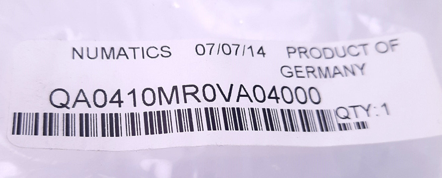 New Numatics QA0410MR0VA04000 D-Coded Cable M12 4-Pin Male to RJ45 Male 10m Length