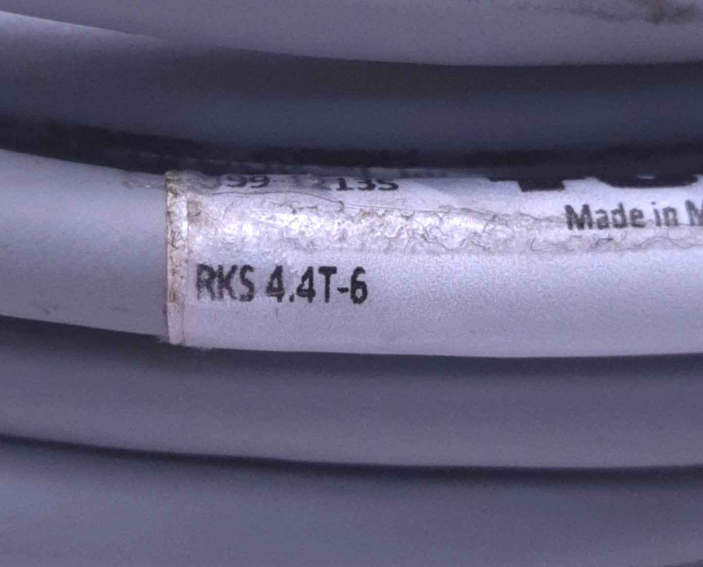 New Turck RKS 4.4T-6 Euro Fast Cordset U99-12135 M12 4-Pin Female to Flying Leads 6m