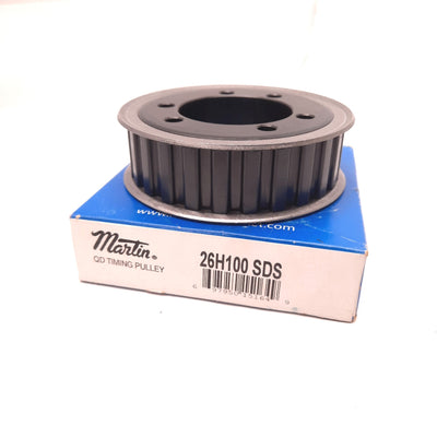 New Martin 26H100 SDS Bushing Bore Timing Belt Pulley 1" Belt .5" Pitch