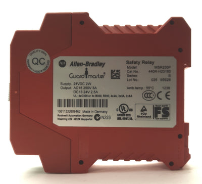 Used Allen Bradley MSR230P Guardmaster Safety Relay Expansion Module 4NO, *Bad Mount*