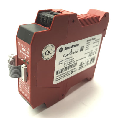 Used Allen Bradley MSR230P Guardmaster Safety Relay Expansion Module 4NO, *Bad Mount*