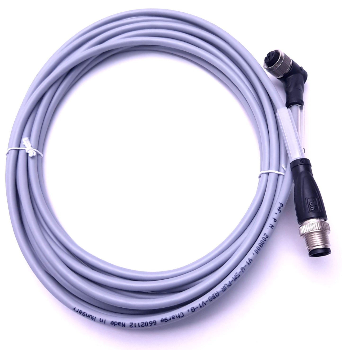 New Pepperl+Fuchs V1-W-5M-PUR-ABG-V1-G Cordset A-Coded M12 4-Pin, Angled to Straight