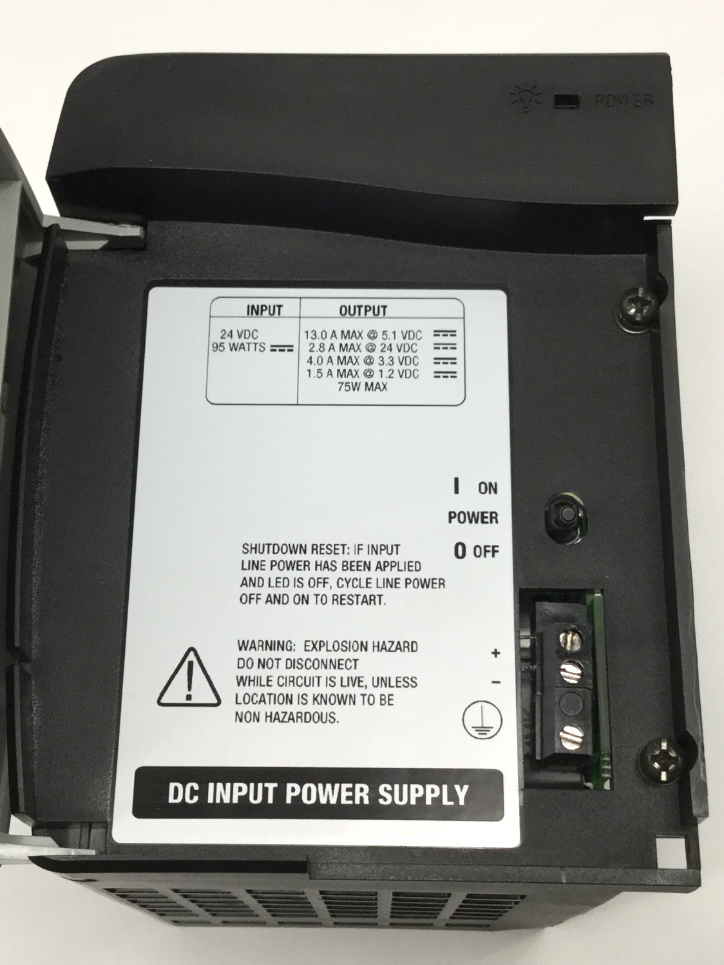 Used Allen Bradley 1756-PB75 ControlLogix Power Supply 24VDC Input, 1.2-24VDC Output