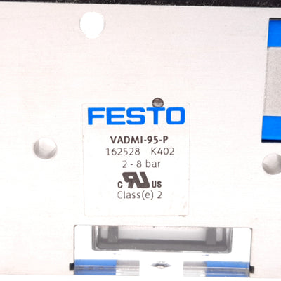 New FESTO VADMI-95-P 162528 Vacuum Generator 24VDC, PNP, 29-116psi, 25inhg, G1/8